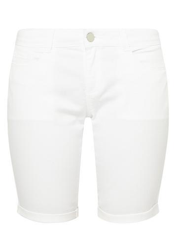 Dorothy Perkins Petite White Knee Shorts