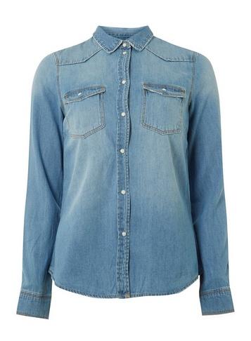Dorothy Perkins *vero Moda Maria Denim Slim Fit Shirt