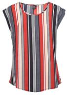 *izabel London Red Striped Boxy T-shirt