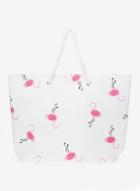 Dorothy Perkins Neutral Flamingo Rope Shopper Bag