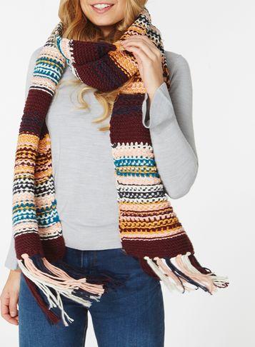 Dorothy Perkins Multi Coloured Meadow Stitch Scarf