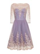 Dorothy Perkins *chi Chi London Lilac Baroque Tea Dress