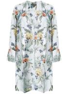 Dorothy Perkins Silver Floral Tie Sleeve Duster Coat