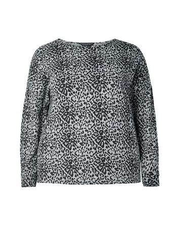 Dorothy Perkins *curve Grey Brushed Animal Print Top