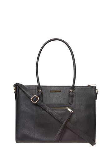 Dorothy Perkins Black Zip Front Tote Bag