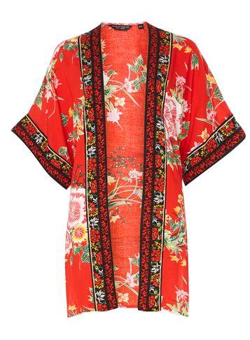 Dorothy Perkins Red Oriental Floral Cover Up