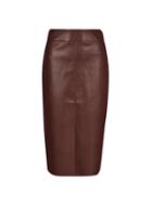 Dorothy Perkins Chocolate Pu Midi Skirt