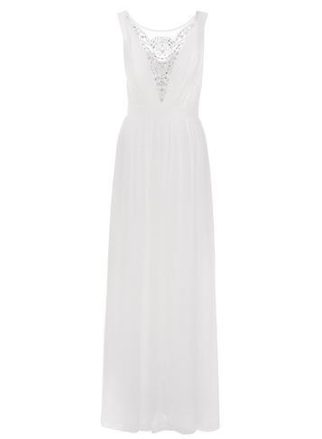 Dorothy Perkins *quiz Bridal Chiffon V-neck Maxi Dress