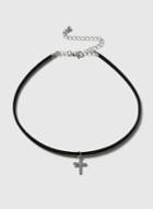 Dorothy Perkins Black Cross Choker Necklace