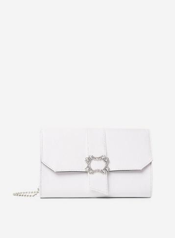 Dorothy Perkins Ivory Brooch Clutch Bag