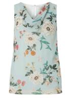 Dorothy Perkins *billie & Blossom Sage Floral Print Cowl Neck Top