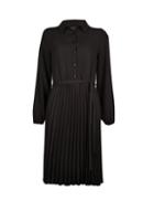 Dorothy Perkins Black Pleated Shirt Midi Dress