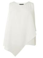 Dorothy Perkins Dp Curve Ivory Asymmetric Layered Top