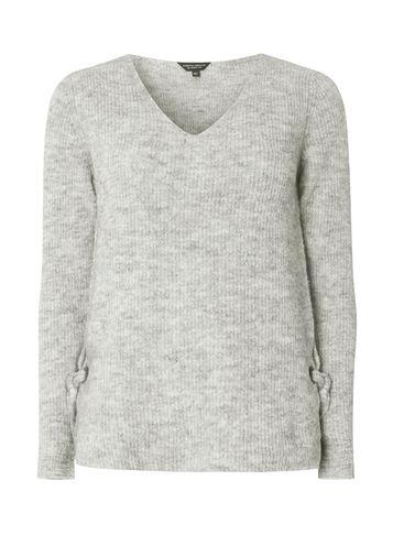 Dorothy Perkins Grey Eyelet Tie Side Jumper