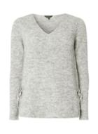 Dorothy Perkins Grey Eyelet Tie Side Jumper