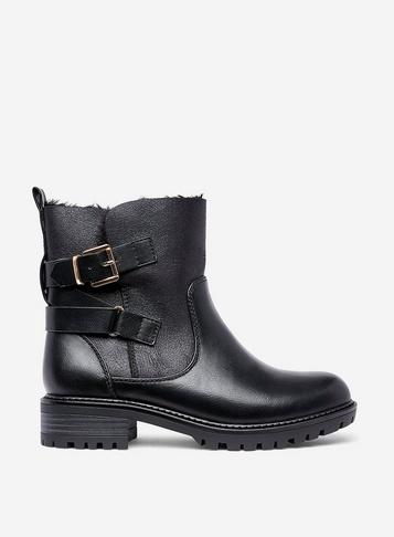Dorothy Perkins Black 'aloha' Biker Boots
