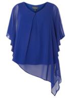 Dorothy Perkins *billie & Blossom Curve Cobalt Overlay Top