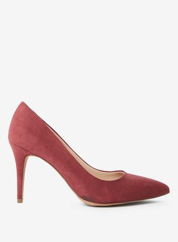 Dorothy Perkins Burgundy Microfibre Electra Court Shoes