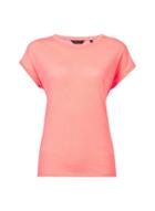 Dorothy Perkins Neon Coral Roll Sleeve T-shirt