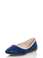 Dorothy Perkins *quiz Blue Lace Diamante Trim Pumps