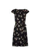 *billie & Blossom Black Tiger And Floral Print Skater Dress