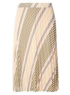 Dorothy Perkins Nude Stripe Pleat Midi Skirt