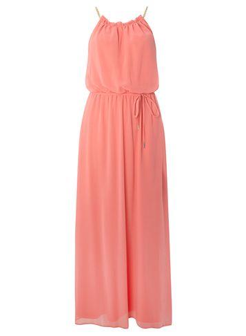 Dorothy Perkins Petite Coral Chain Maxi Dress