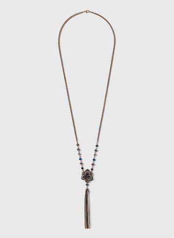 Dorothy Perkins Flower And Bead Pendant