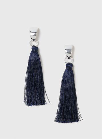 Dorothy Perkins Navy Tassel Earrings