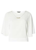 Dorothy Perkins Ivory Chain Trim T-shirt