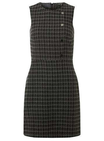 Dorothy Perkins Black Boucle Button Shift Dress