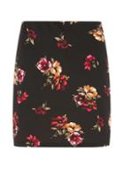 Dorothy Perkins Chestnut Floral Print Scuba Mini Skirt