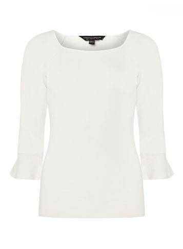 Dorothy Perkins Ivory Frill Sleeve Jumper