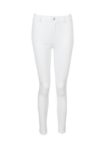 Dorothy Perkins Petite White Frankie Super Skinny Ankle Grazer Jeans