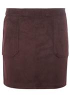 Dorothy Perkins Raisin Patch Pocket Suedette Skirt