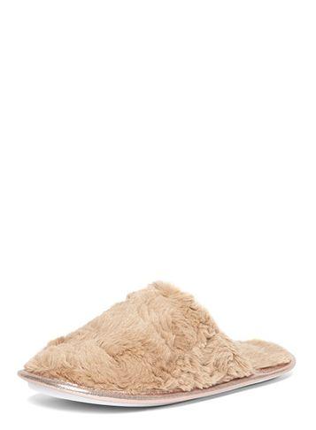 Dorothy Perkins Mink Plain Faux Fur Mule Slippers
