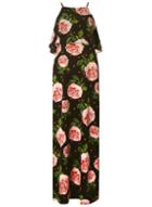 Dorothy Perkins Pink Rose Print Double Layer Maxi Dress