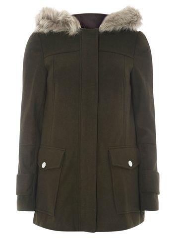 Dorothy Perkins Khaki Utility Duffle Coat