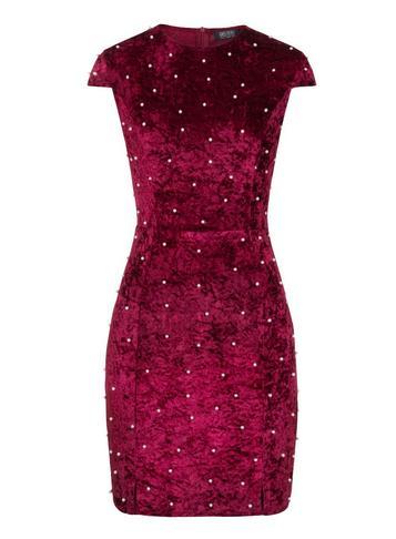 Dorothy Perkins *girls On Film Purple Pearl Bodycon Dress
