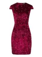 Dorothy Perkins *girls On Film Purple Pearl Bodycon Dress
