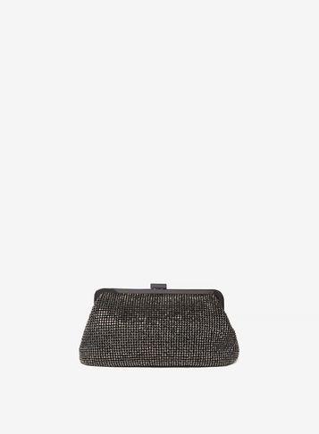 Dorothy Perkins Pewter Grey Diamante Clutch Bag
