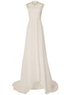 Dorothy Perkins *little Mistress White Bridal Embellished Mesh Maxi Dress