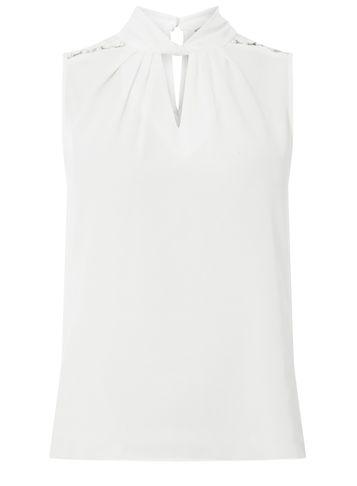 Dorothy Perkins Petite Ivory Pearl Trim Top