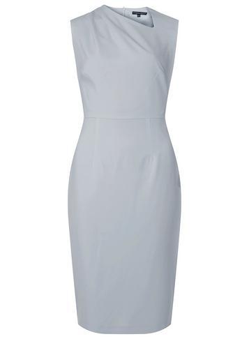 Dorothy Perkins *tall Silver Pleat Polly Pencil Dress