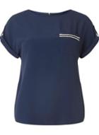 Dorothy Perkins Navy Trim Pocket T-shirt