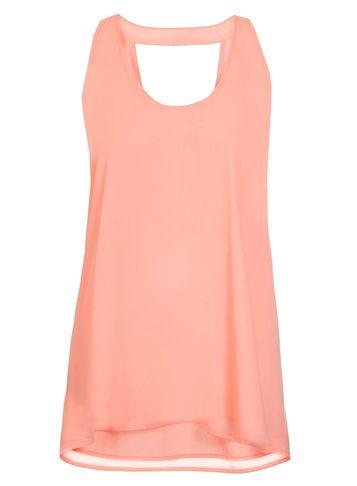 Dorothy Perkins *quiz Coral Chiffon Swing Vest