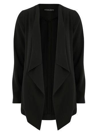 Dorothy Perkins Black Crepe Waterfall Jacket
