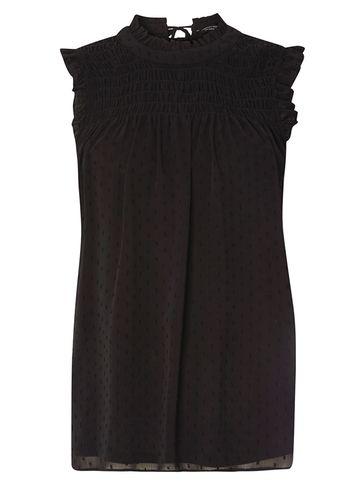 Dorothy Perkins Black Shirring Sleeveless Top
