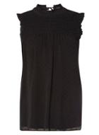 Dorothy Perkins Black Shirring Sleeveless Top