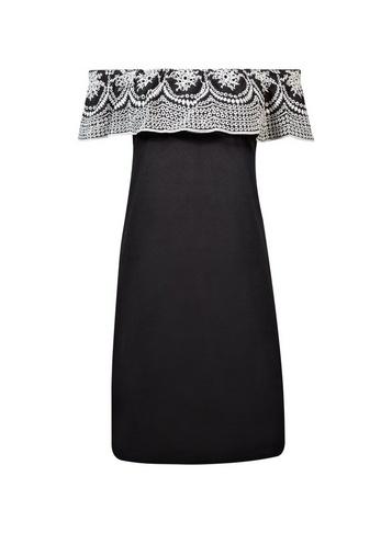 Dorothy Perkins Black Broderie Frill Dress